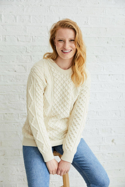 Éireann Traditional Aran Supersoft Sweater