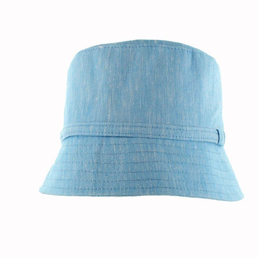 Emily Linen Bucket Hat Blue
