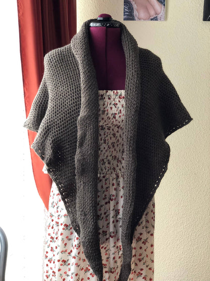 Handmade Brown Outlander Shawl