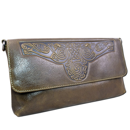 Ciara Celtic Leather Clutch Purse