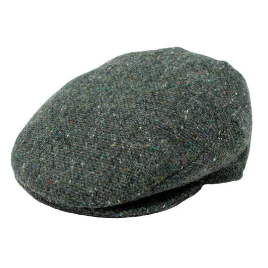Dark gray flat cap on a white background