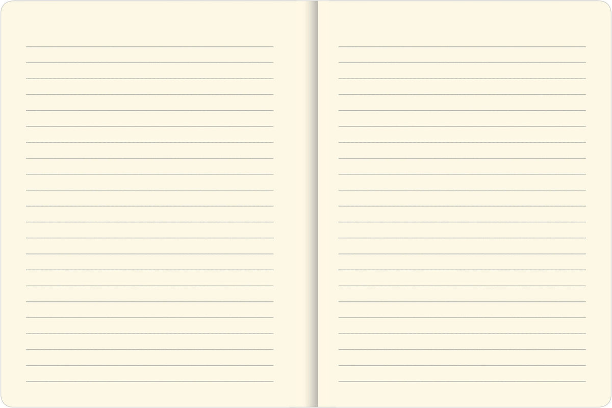 Two sheets of lined notebook paper side by side on a white background