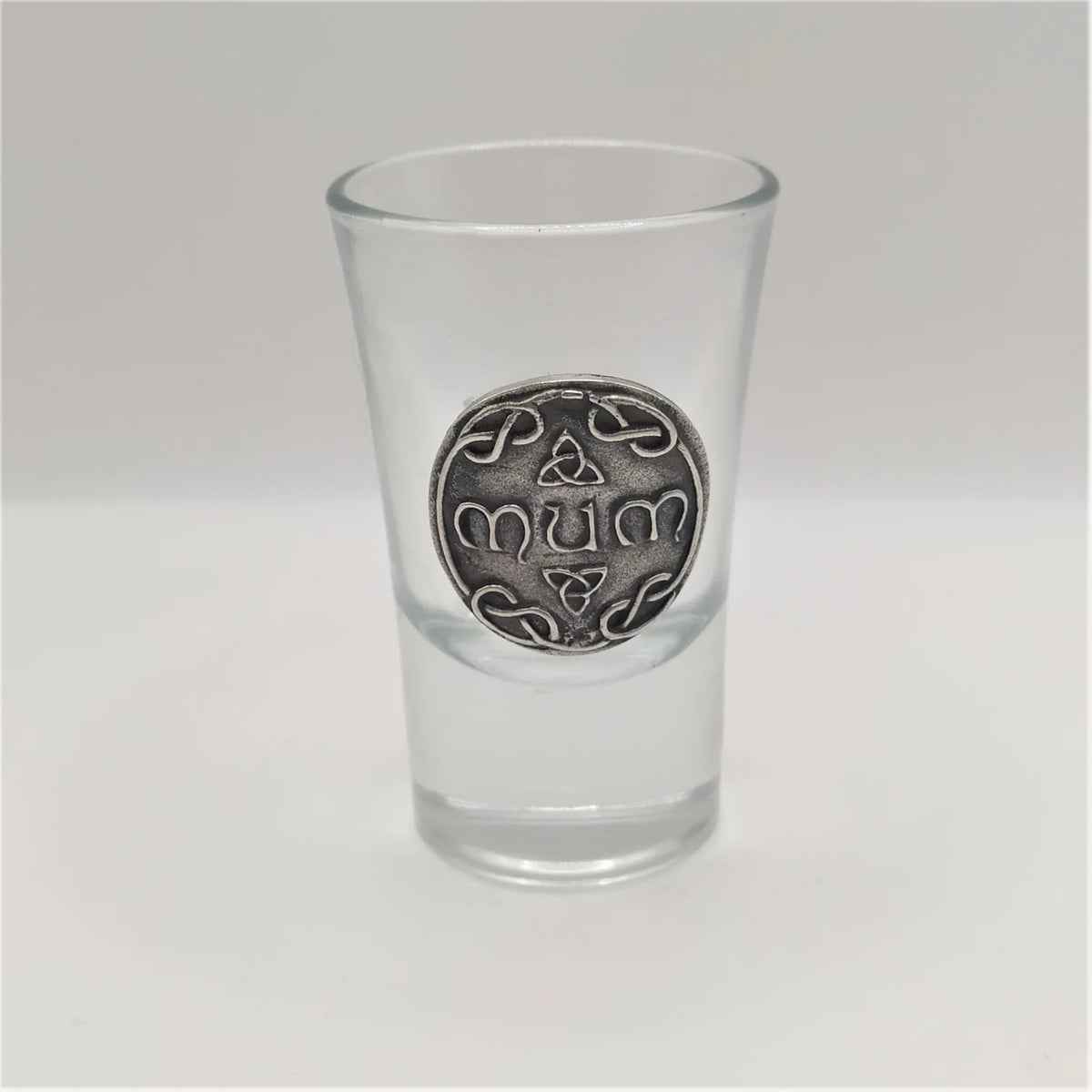 Mullingar Pewter Glass Shot with Irish Pewter Embellishment