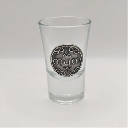 Mullingar Pewter Glass Shot with Irish Pewter Embellishment