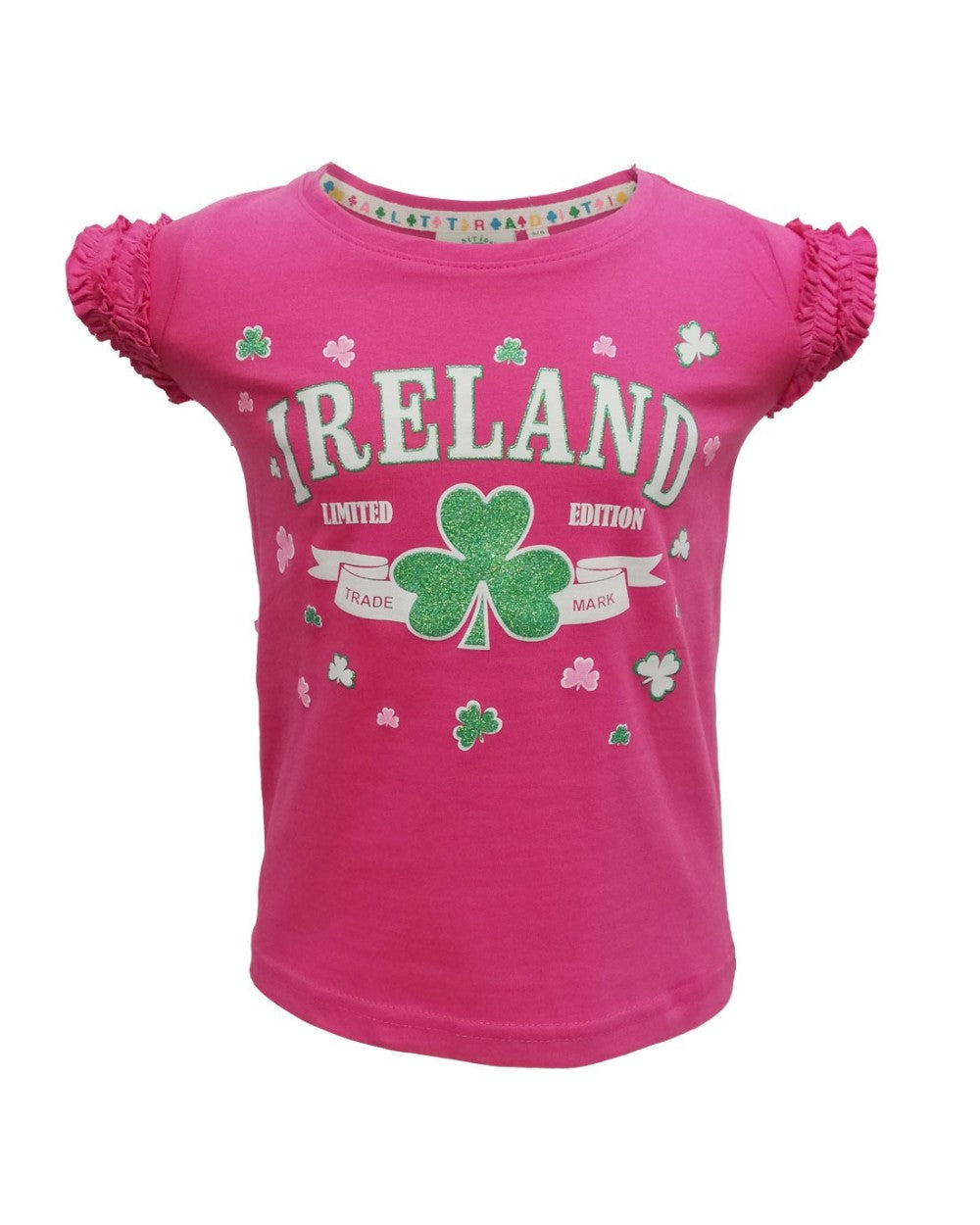 Pink Ireland Shamrock Kids T-shirt