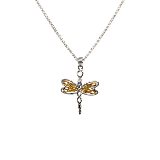 10K Yellow Gold Dragonfly Petite Pendant