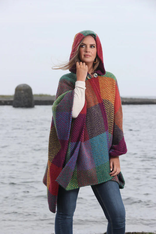 Sarah Buffalo Cape - Multicolor