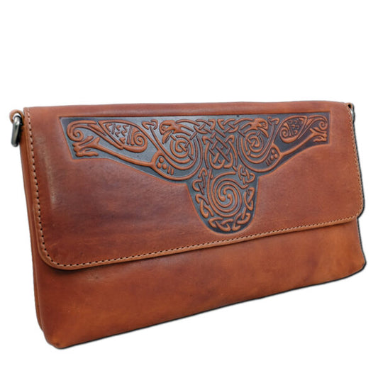 Ciara Celtic Leather Clutch Purse